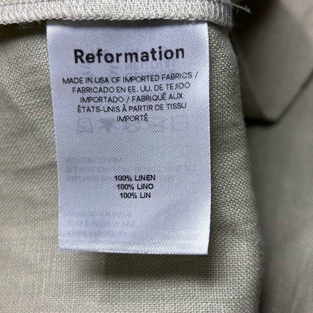 Reformation Solana Green Linen Dress - Picture 10 of 12